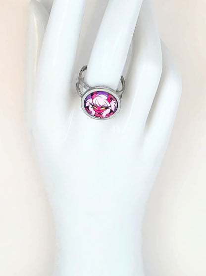Helluva Boss Inspired Verosika Mayday 14 mm Adjustable Stainless Steel Ring