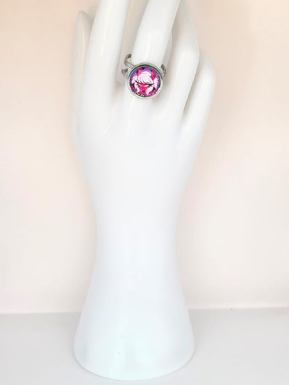 Helluva Boss Inspired Verosika Mayday 14 mm Adjustable Stainless Steel Ring