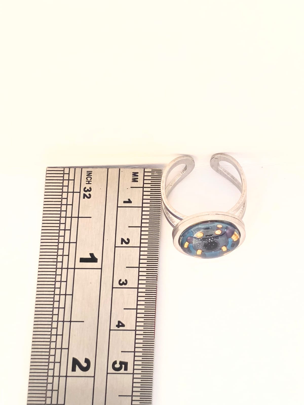 Final Space Inspired HUE 14 mm Adjustable Stainless Steel Ring Handmade UK