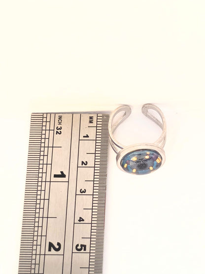 Final Space Inspired HUE 14 mm Adjustable Stainless Steel Ring Handmade UK