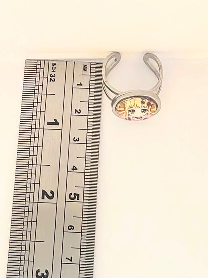 Black Butler (kuroshitsuji) Inspired Elizabeth Midford 14 mm Adjustable Stainless Steel Ring