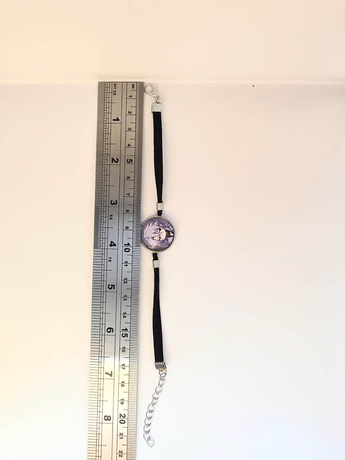 Black Butler (kuroshitsuji)  Inspired Pluto 20mm Faux Suede Adjustable Bracelet Handmade