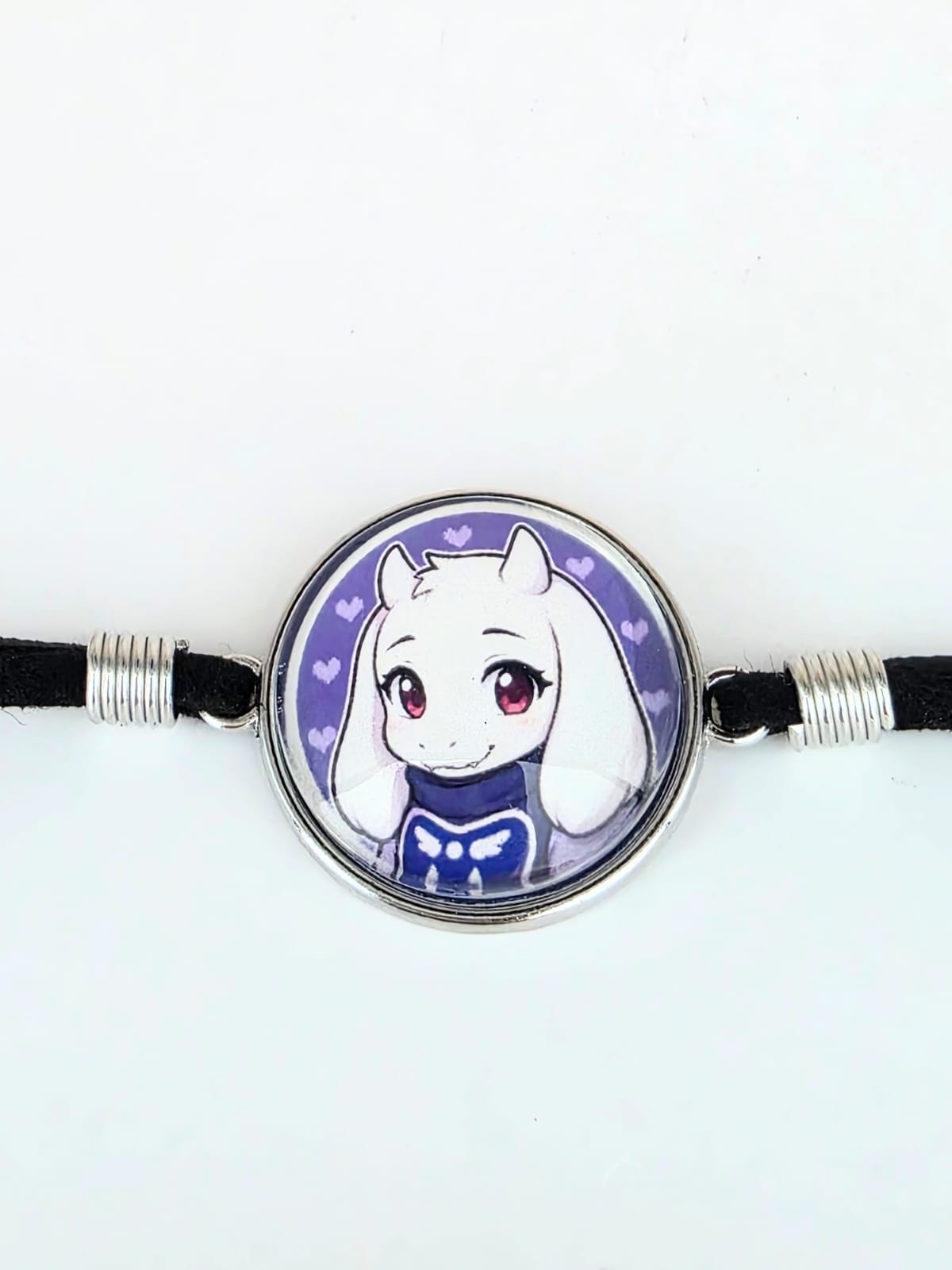 Undertale Inspired Toriel 20mm Faux Suede Adjustable Bracelet Handmade