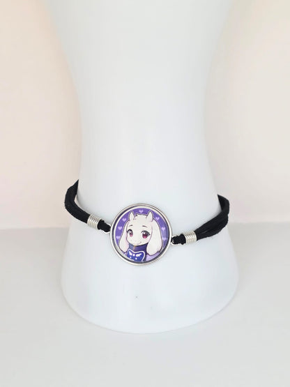 Undertale Inspired Toriel 20mm Faux Suede Adjustable Bracelet Handmade