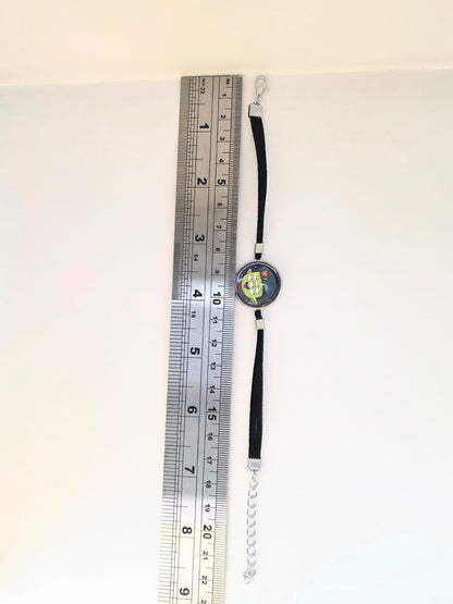 Final Space Inspired Tribore 20mm Faux Suede Adjustable Bracelet Handmade