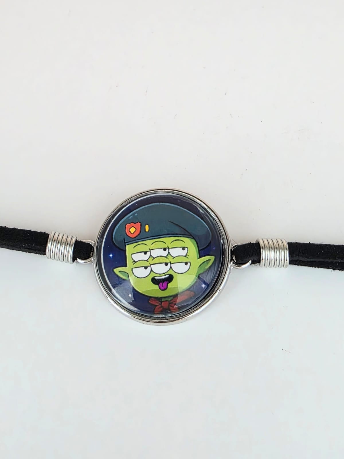 Final Space Inspired Tribore 20mm Faux Suede Adjustable Bracelet Handmade