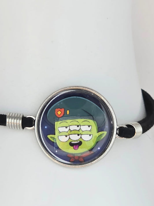 Final Space Inspired Tribore 20mm Faux Suede Adjustable Bracelet Handmade