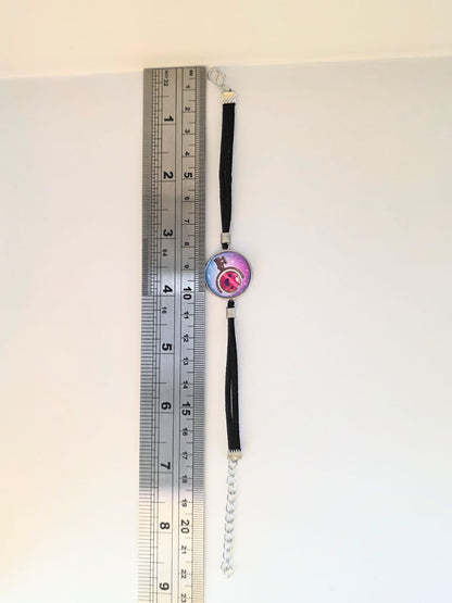 Slime Rancher Inspired Slime Key 20mm Faux Suede Adjustable Bracelet Handmade