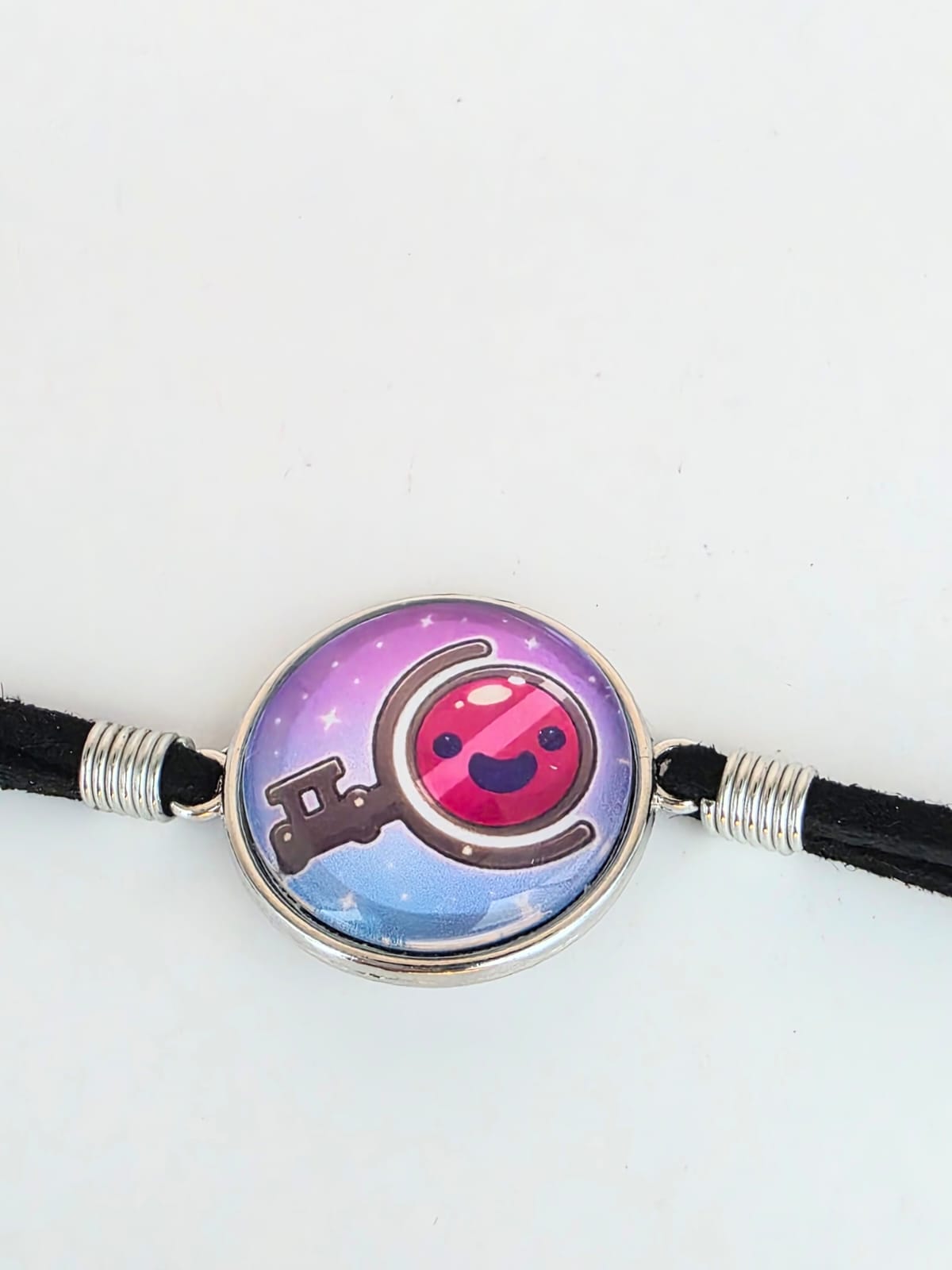 Slime Rancher Inspired Slime Key 20mm Faux Suede Adjustable Bracelet Handmade