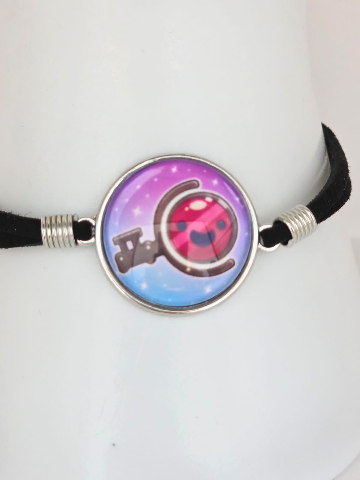 Slime Rancher Inspired Slime Key 20mm Faux Suede Adjustable Bracelet Handmade