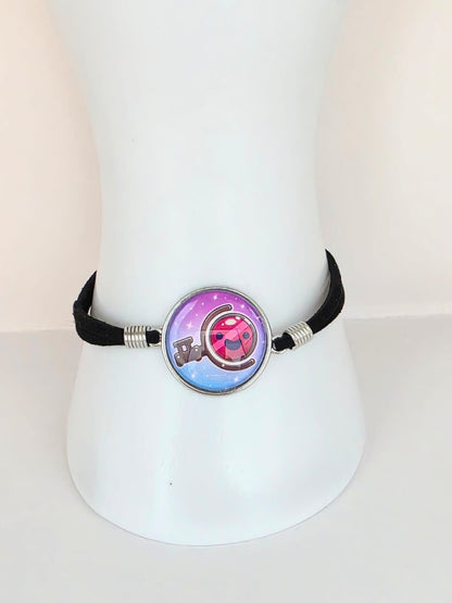 Slime Rancher Inspired Slime Key 20mm Faux Suede Adjustable Bracelet Handmade