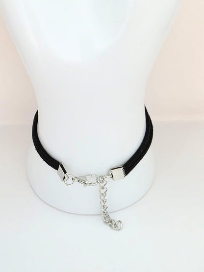 Helluva Boss Inspired Beelzebub 20mm Faux Suede Adjustable Bracelet Handmade