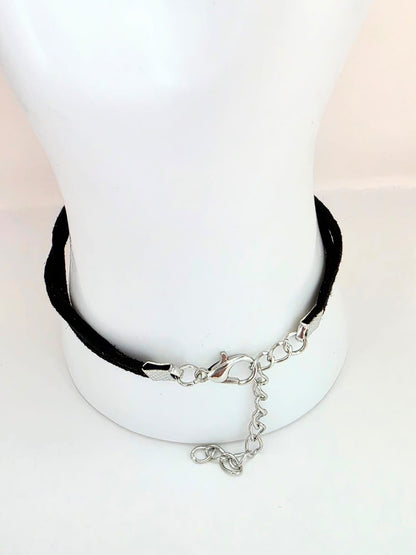 The Amazing Digital Circus Inspired Pomni 20mm Faux Suede Adjustable Bracelet