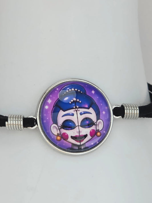 FNAF Sister Location Inspired Ballora 20mm Faux Suede Adjustable Bracelet