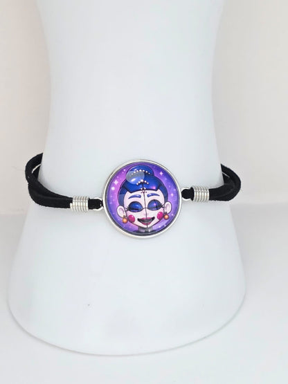 FNAF Sister Location Inspired Ballora 20mm Faux Suede Adjustable Bracelet