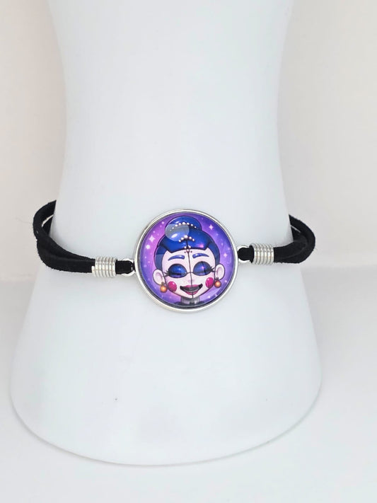 FNAF Sister Location Inspired Ballora 20mm Faux Suede Adjustable Bracelet