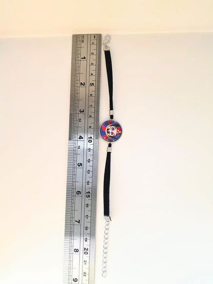 The Amazing Digital Circus Inspired Pomni 20mm Faux Suede Adjustable Bracelet