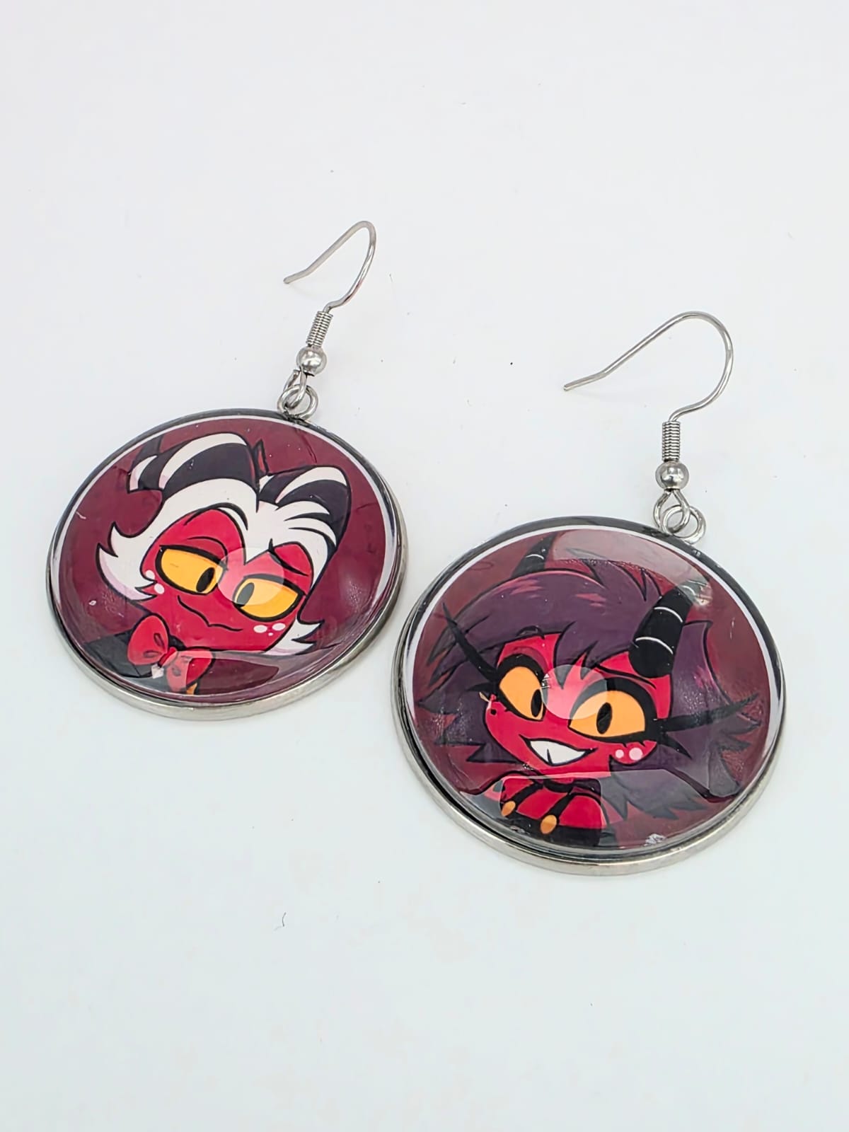 Helluva Boss Inspired Moxxie & Millie Dangle Stainless Steel Earrings