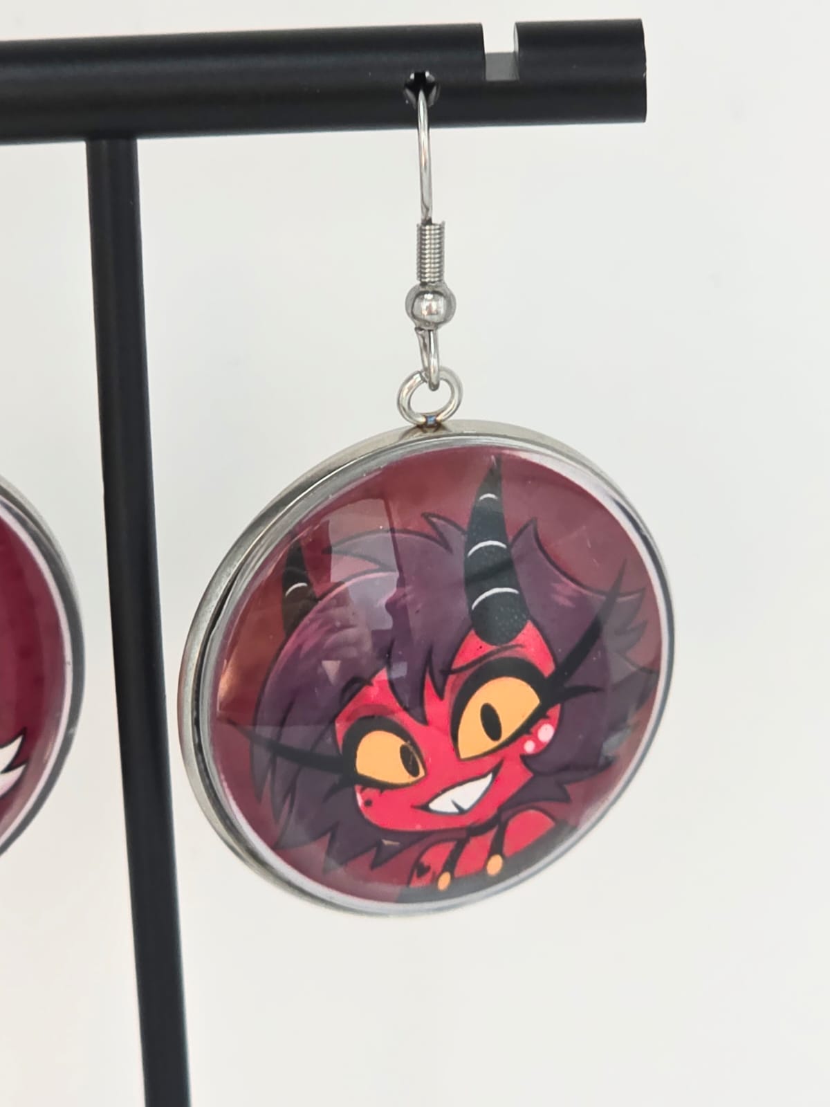 Helluva Boss Inspired Moxxie & Millie Dangle Stainless Steel Earrings
