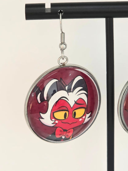 Helluva Boss Inspired Moxxie & Millie Dangle Stainless Steel Earrings