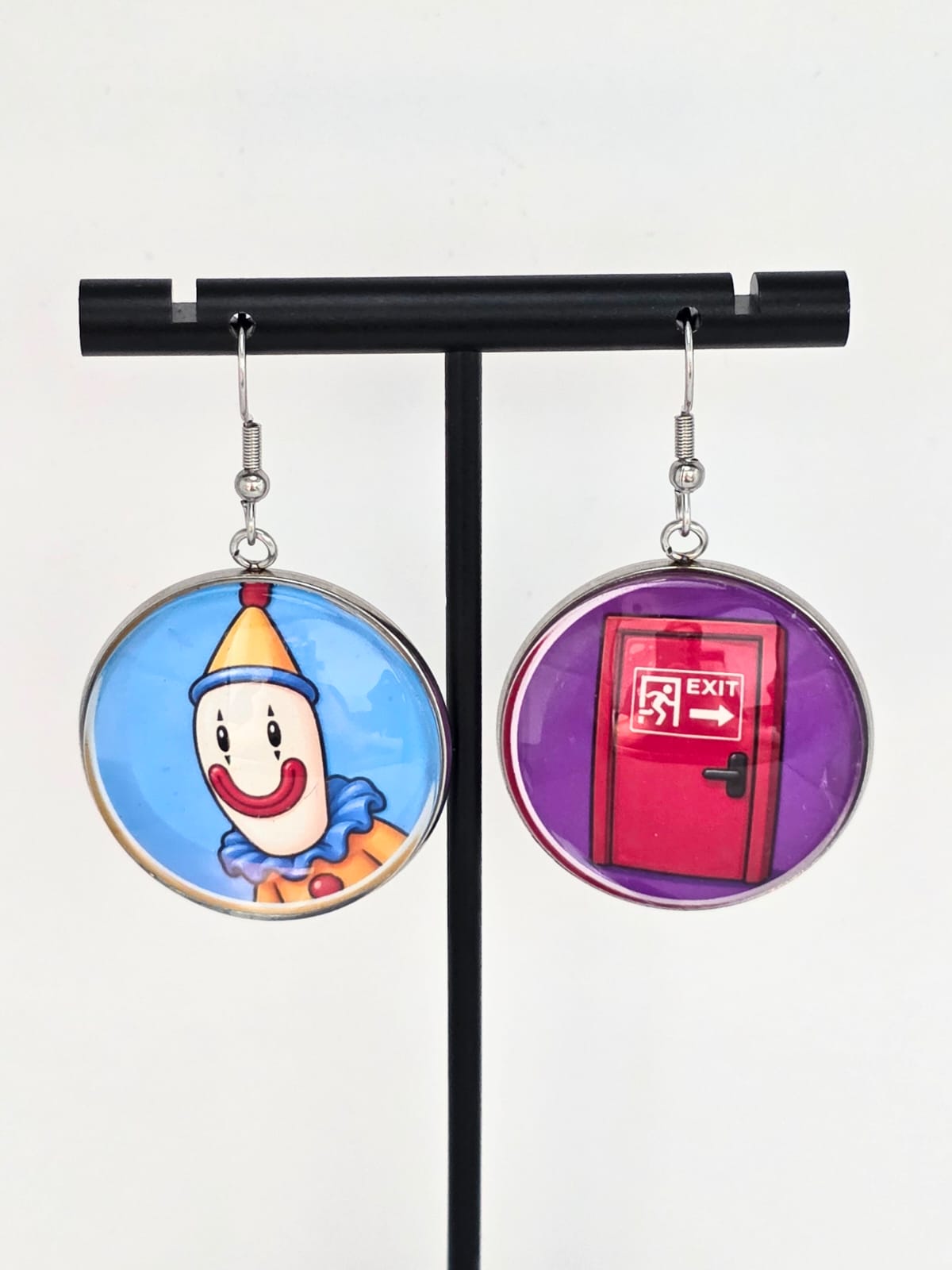 The Amazing Digital Circus Inspired Kaufmo & Exit Door Dangle Stainless Steel Earrings