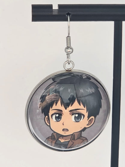 Attack on Titan Inspired Reiner & Bertholdt Dangle Stainless Steel Earrings