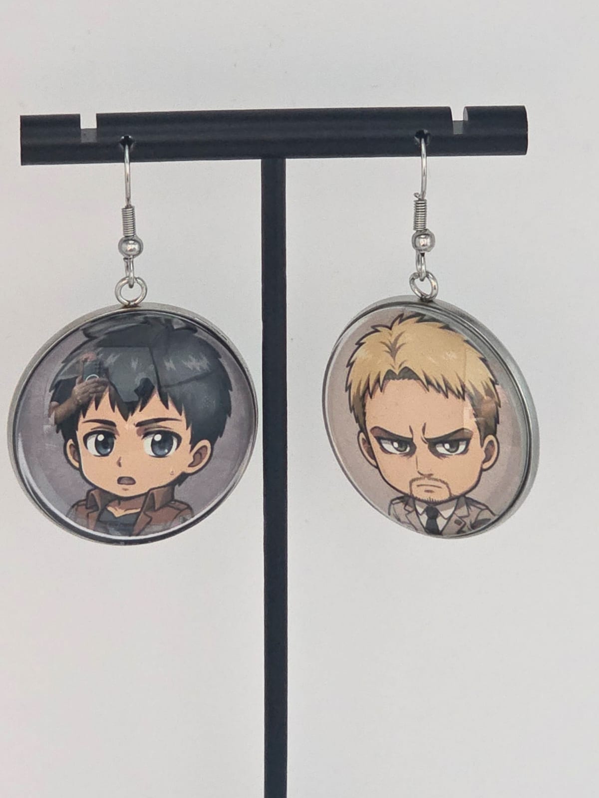 Attack on Titan Inspired Reiner & Bertholdt Dangle Stainless Steel Earrings