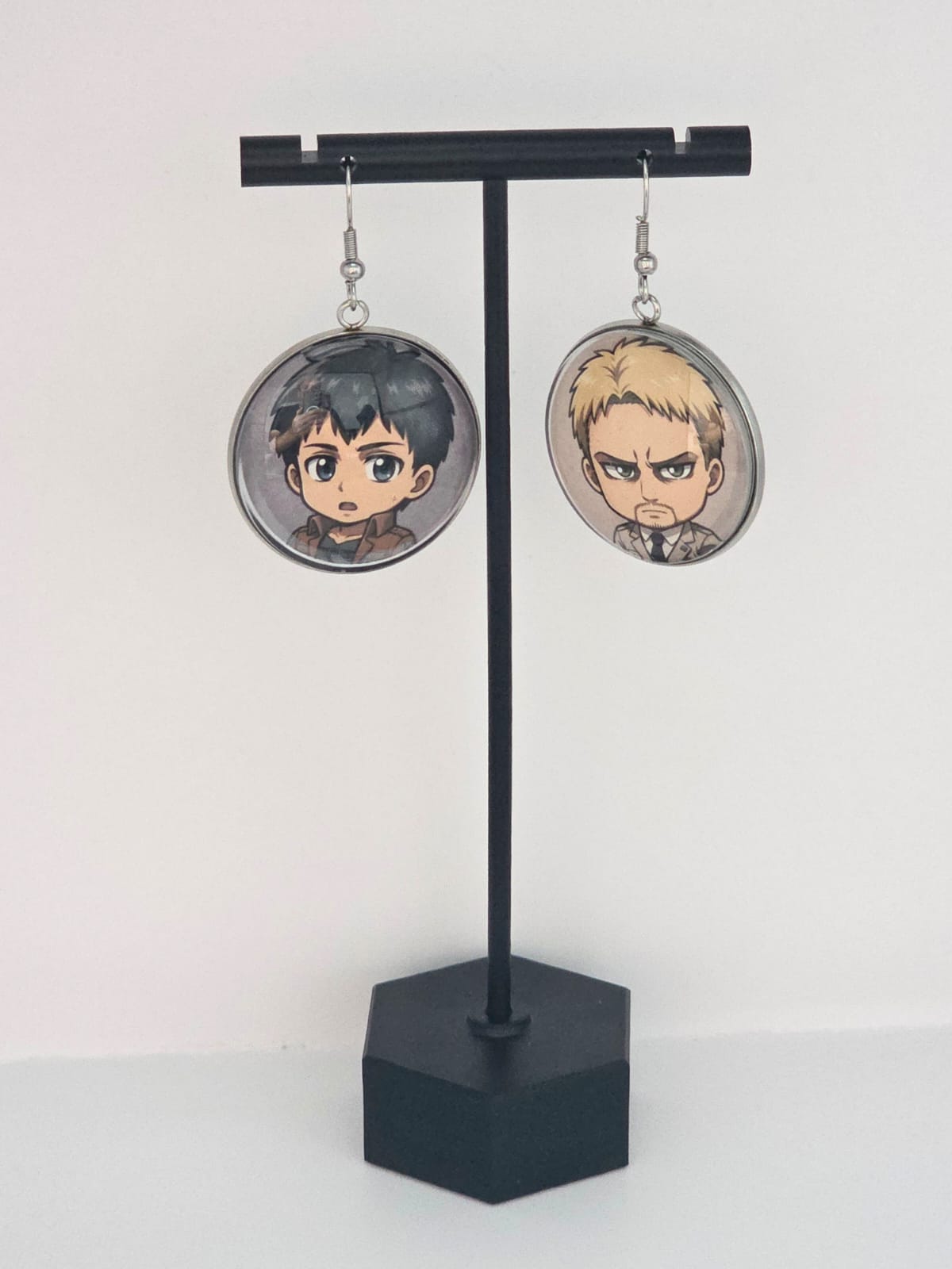 Attack on Titan Inspired Reiner & Bertholdt Dangle Stainless Steel Earrings