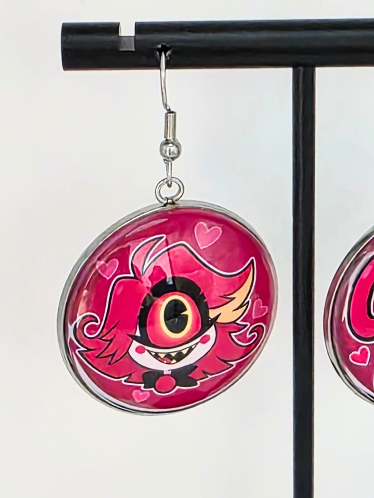 Hazbin Hotel Inspired Niffty & "Clean It Up" Dangle Stainless Steel Earrings