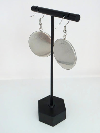 Final Space Inspired Tribore & "Resistance!" Dangle Stainless Steel Earrings