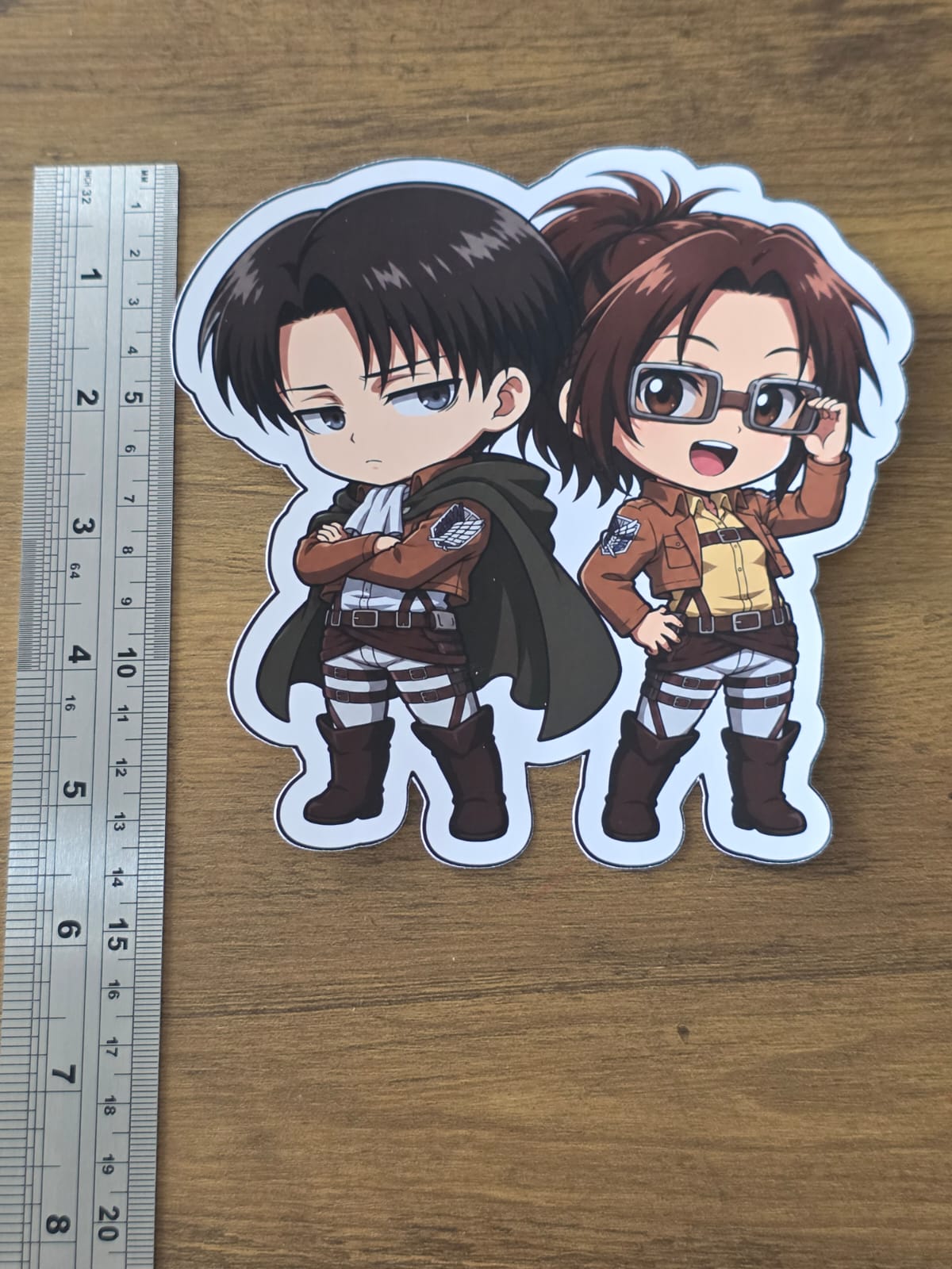 Attack on Titan Inspired Levi & Hange Glossy Die Cut Sticker | 2 Sizes Available