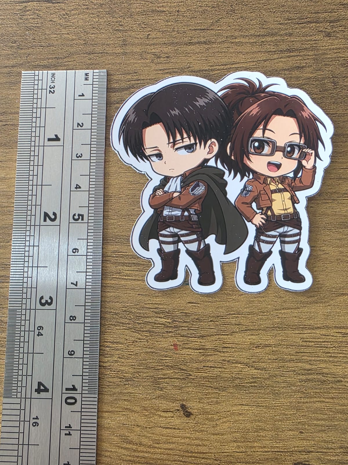 Attack on Titan Inspired Levi & Hange Glossy Die Cut Sticker | 2 Sizes Available