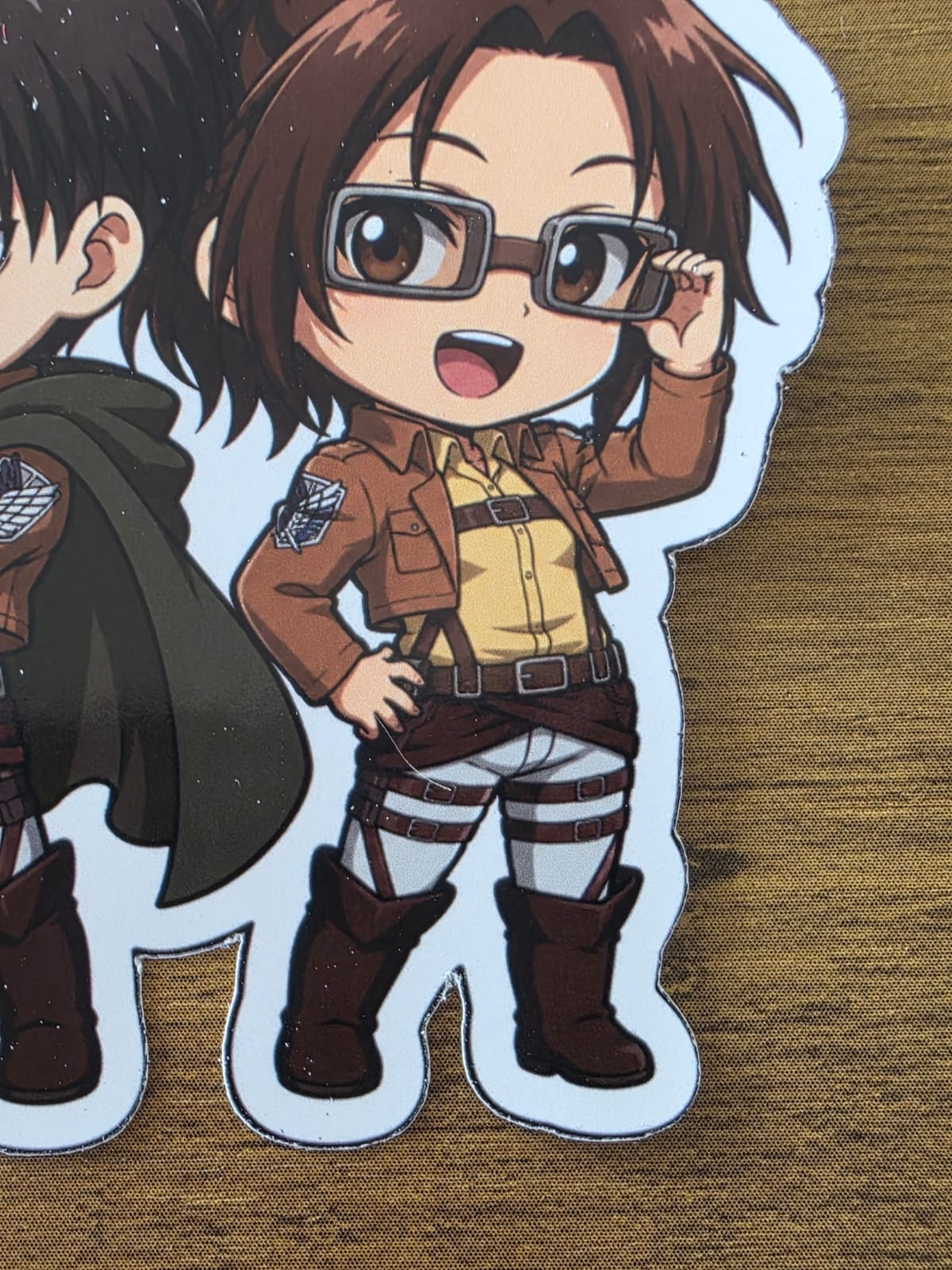 Attack on Titan Inspired Levi & Hange Glossy Die Cut Sticker | 2 Sizes Available