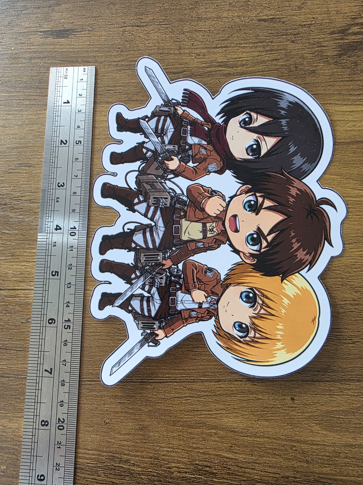 Attack on Titan Inspired Trio Eren, Mikasa & Armin Glossy Die Cut Sticker | 2 Sizes Available