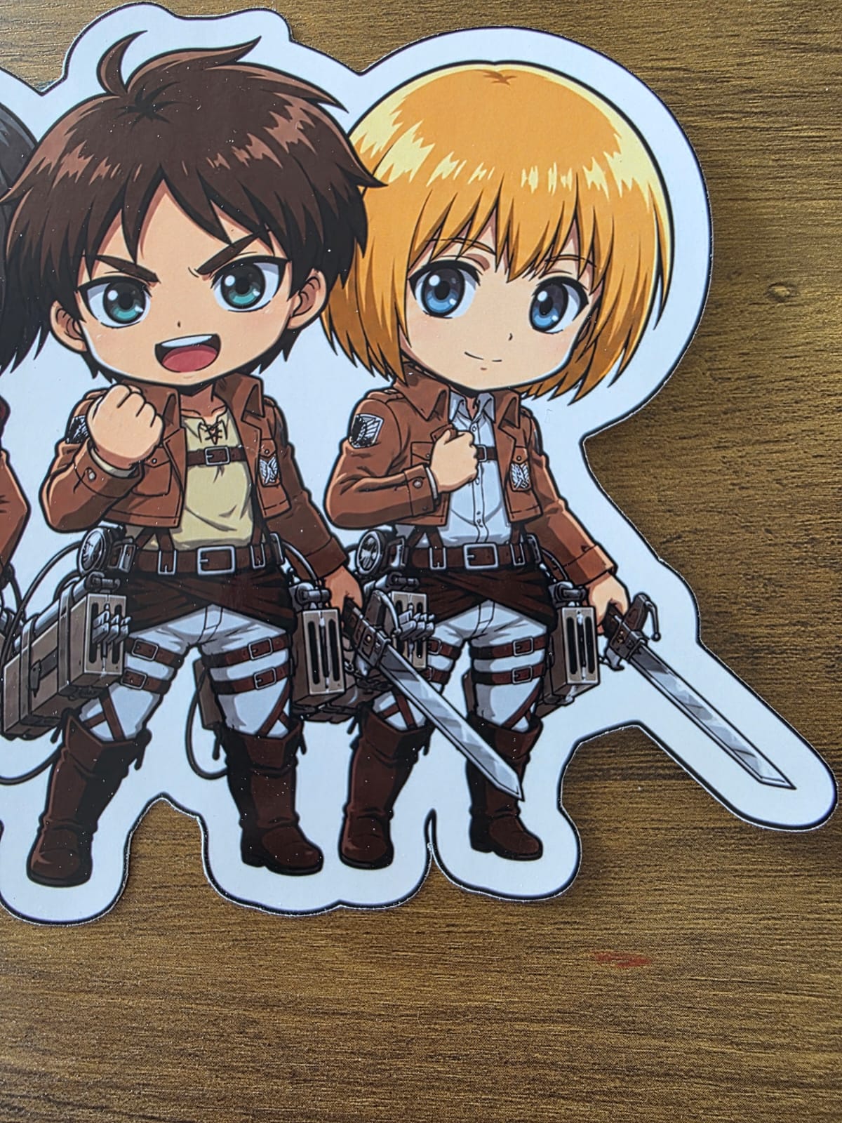 Attack on Titan Inspired Trio Eren, Mikasa & Armin Glossy Die Cut Sticker | 2 Sizes Available