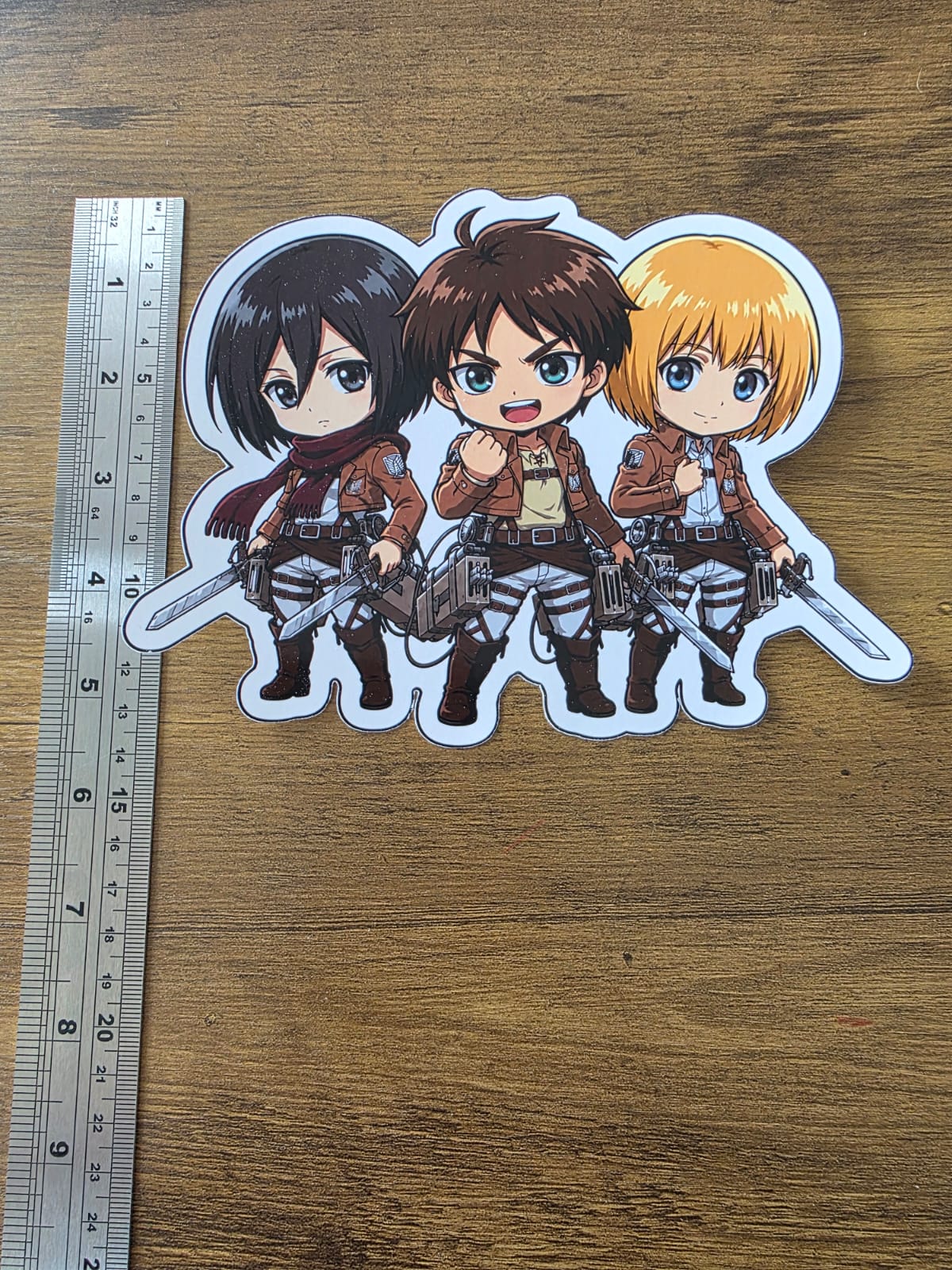 Attack on Titan Inspired Trio Eren, Mikasa & Armin Glossy Die Cut Sticker | 2 Sizes Available