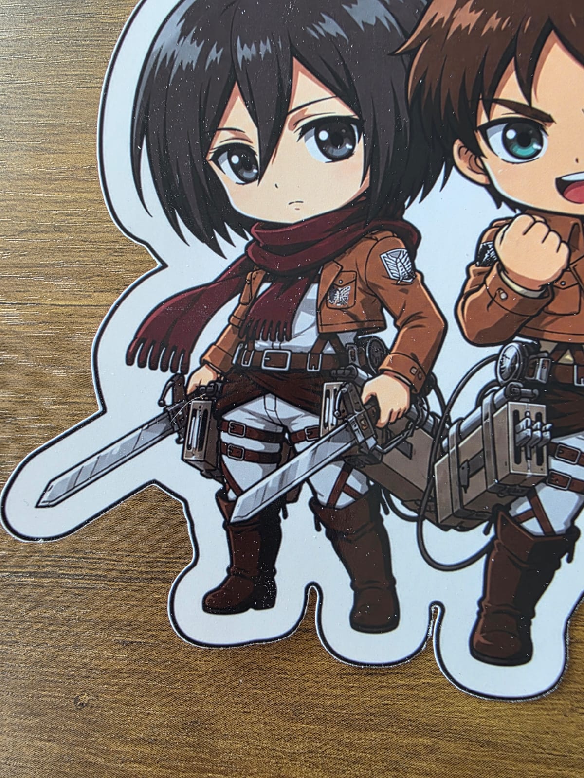 Attack on Titan Inspired Trio Eren, Mikasa & Armin Glossy Die Cut Sticker | 2 Sizes Available