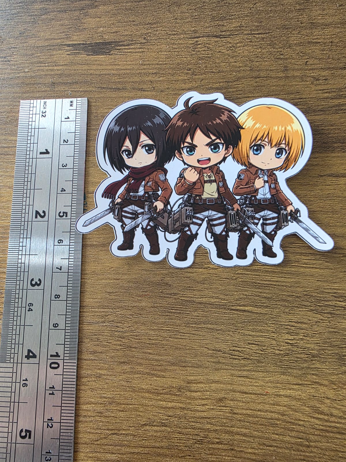 Attack on Titan Inspired Trio Eren, Mikasa & Armin Glossy Die Cut Sticker | 2 Sizes Available