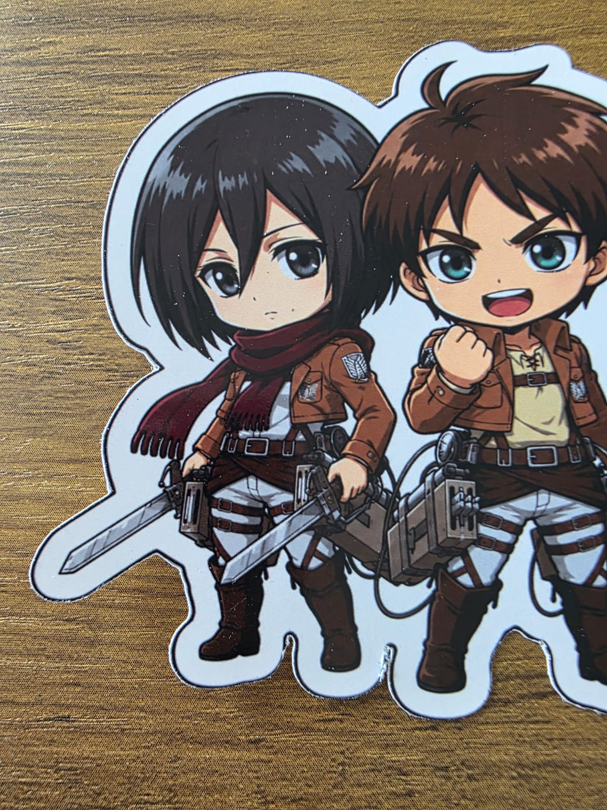 Attack on Titan Inspired Trio Eren, Mikasa & Armin Glossy Die Cut Sticker | 2 Sizes Available