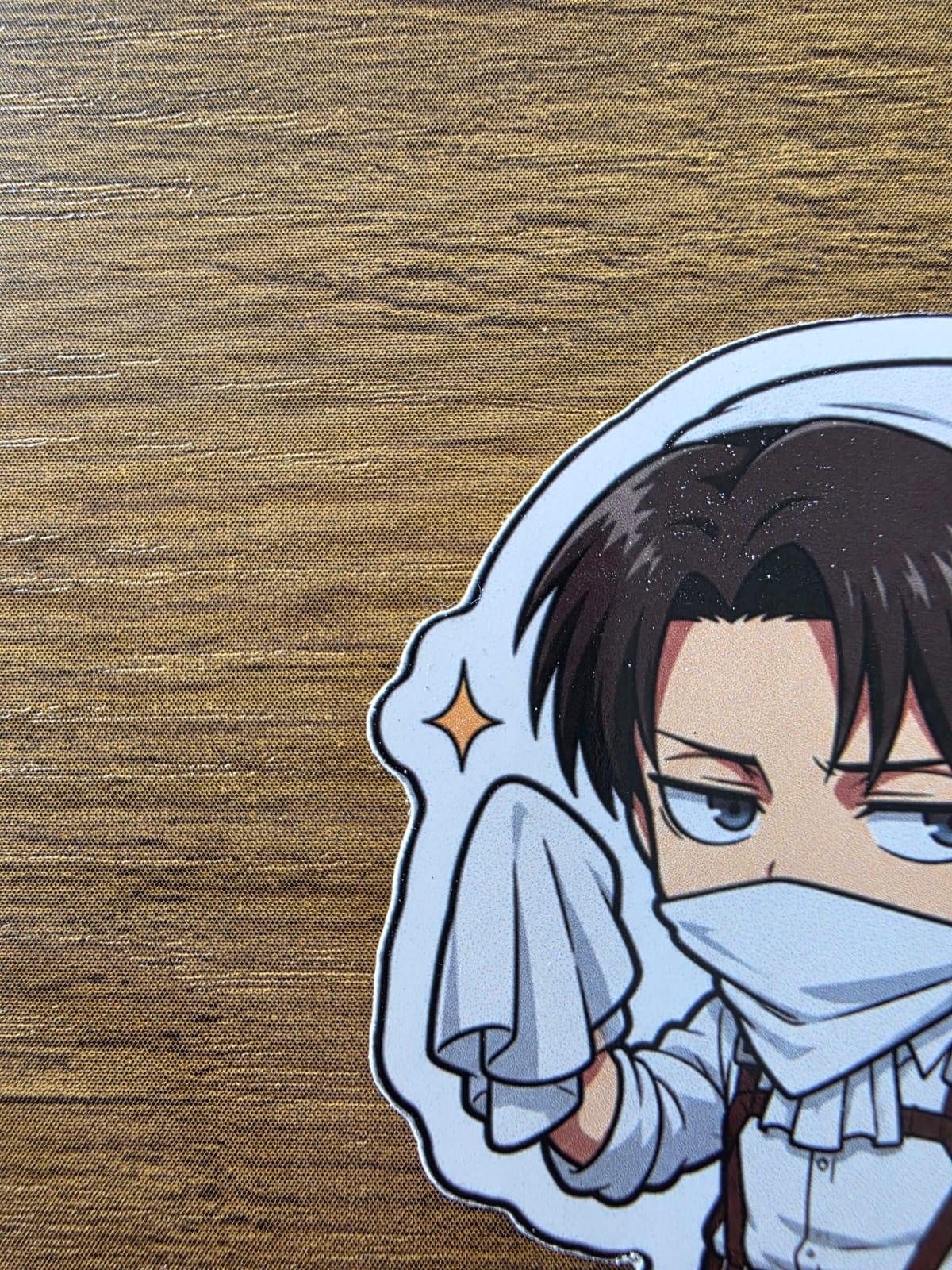 Attack on Titan Inspired Levi Cleaning Glossy Die Cut Sticker | 2 Sizes Available