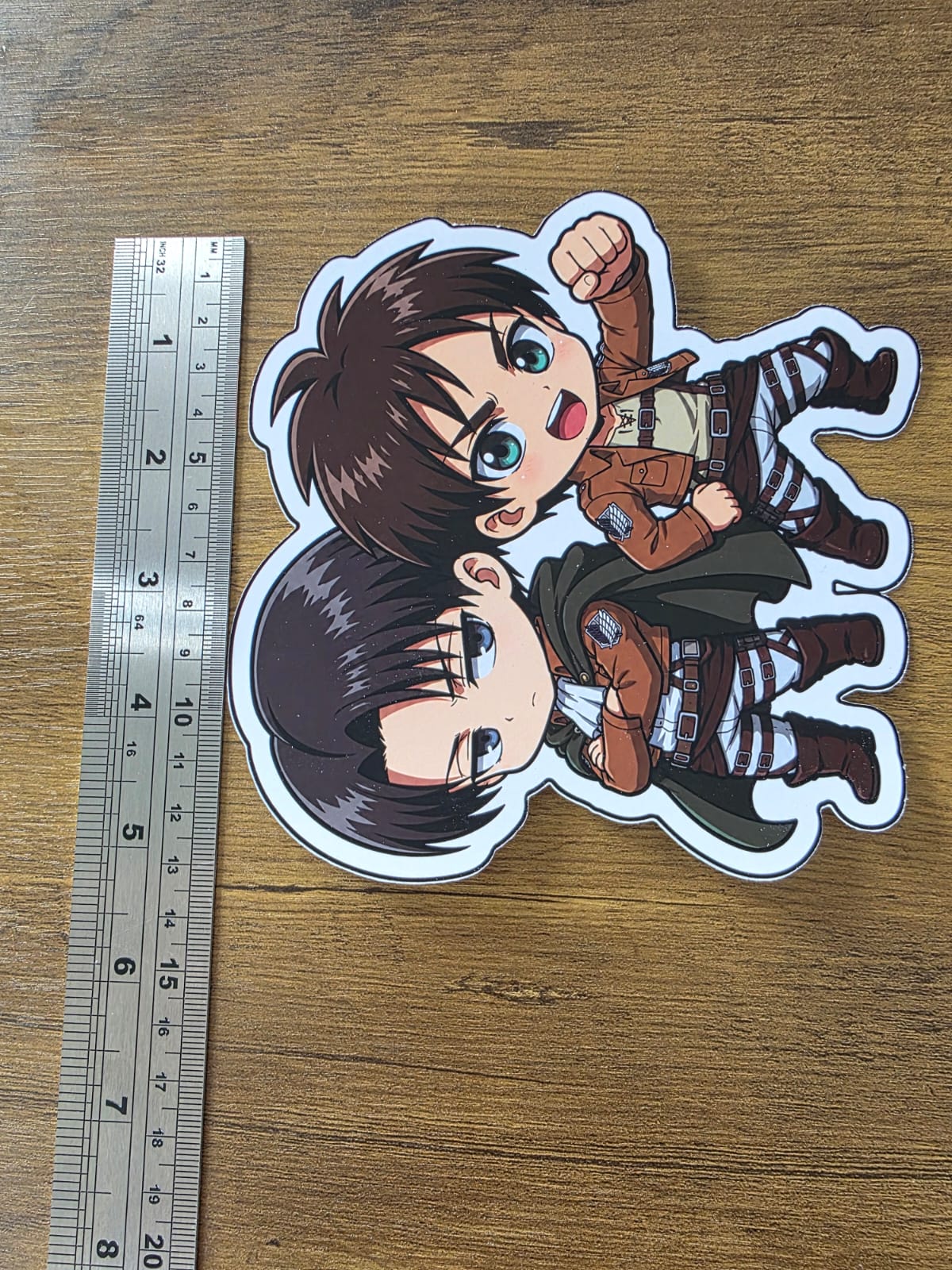 Attack on Titan Inspired Levi & Eren Glossy Die Cut Sticker | 2 Sizes Available