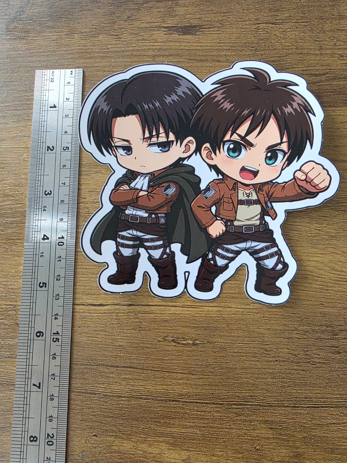 Attack on Titan Inspired Levi & Eren Glossy Die Cut Sticker | 2 Sizes Available