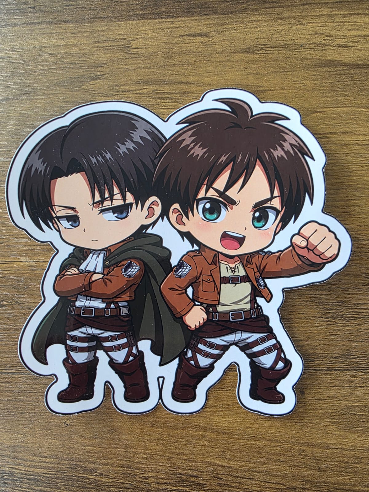 Attack on Titan Inspired Levi & Eren Glossy Die Cut Sticker | 2 Sizes Available