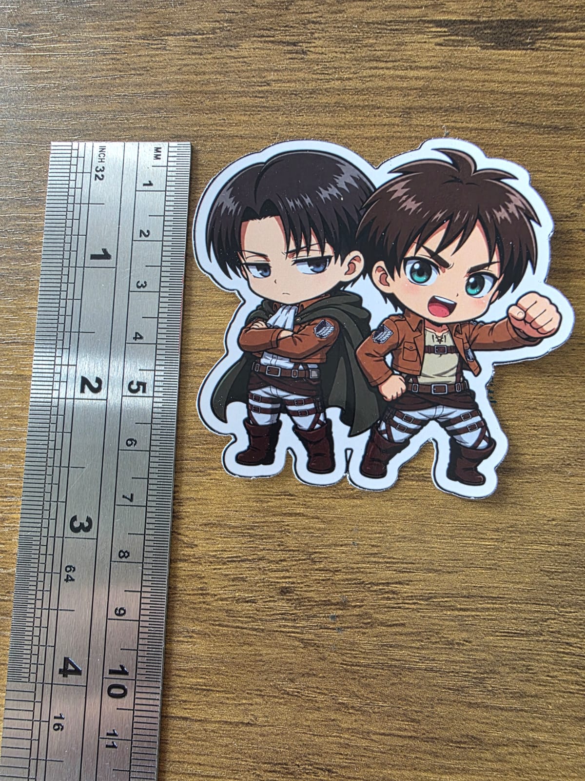 Attack on Titan Inspired Levi & Eren Glossy Die Cut Sticker | 2 Sizes Available