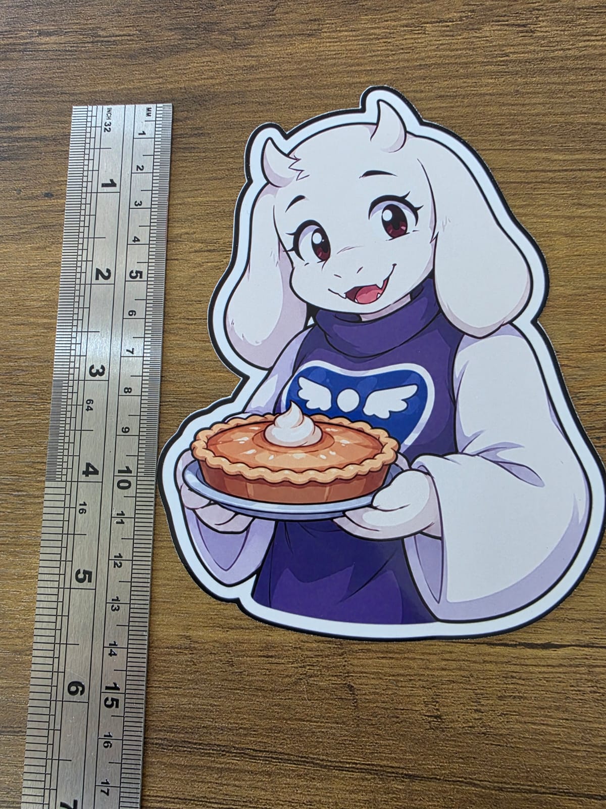 Undertale Inspired Toriel & Butterscotch Pie Glossy Die Cut Sticker | 2 Sizes Available