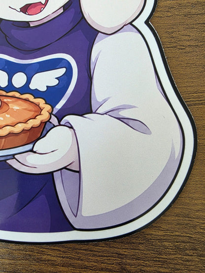 Undertale Inspired Toriel & Butterscotch Pie Glossy Die Cut Sticker | 2 Sizes Available