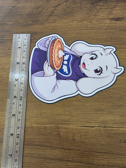 Undertale Inspired Toriel & Butterscotch Pie Glossy Die Cut Sticker | 2 Sizes Available