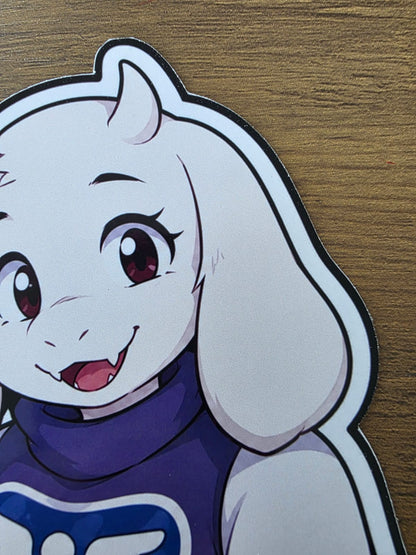 Undertale Inspired Toriel & Butterscotch Pie Glossy Die Cut Sticker | 2 Sizes Available
