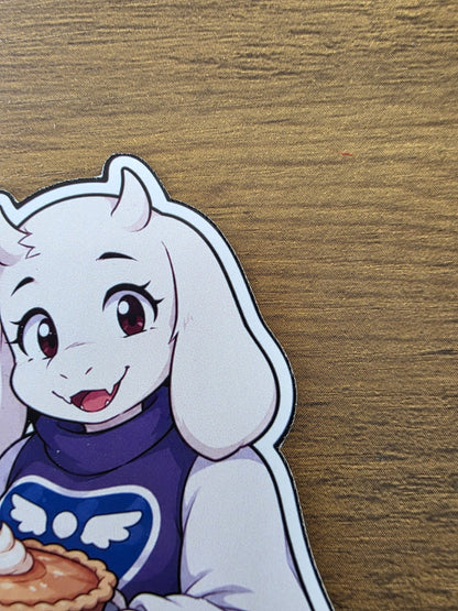 Undertale Inspired Toriel & Butterscotch Pie Glossy Die Cut Sticker | 2 Sizes Available