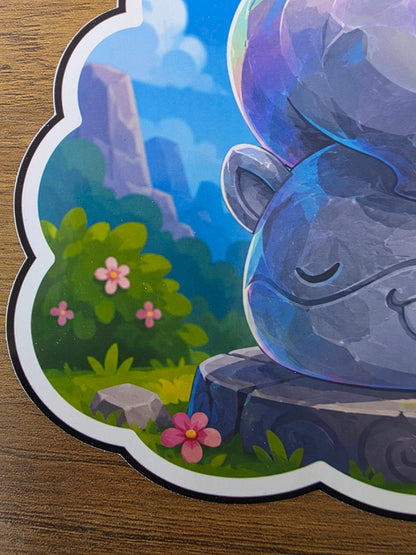 Slime Rancher 2 Inspired Ringtail Statue Glossy Die Cut Sticker | 2 Sizes Available